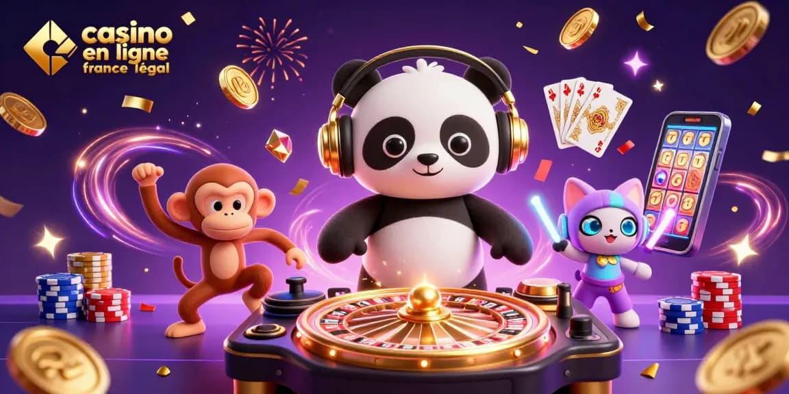 Profitez du spectacle du DJ panda et du singe dansant au casino en ligne france légal