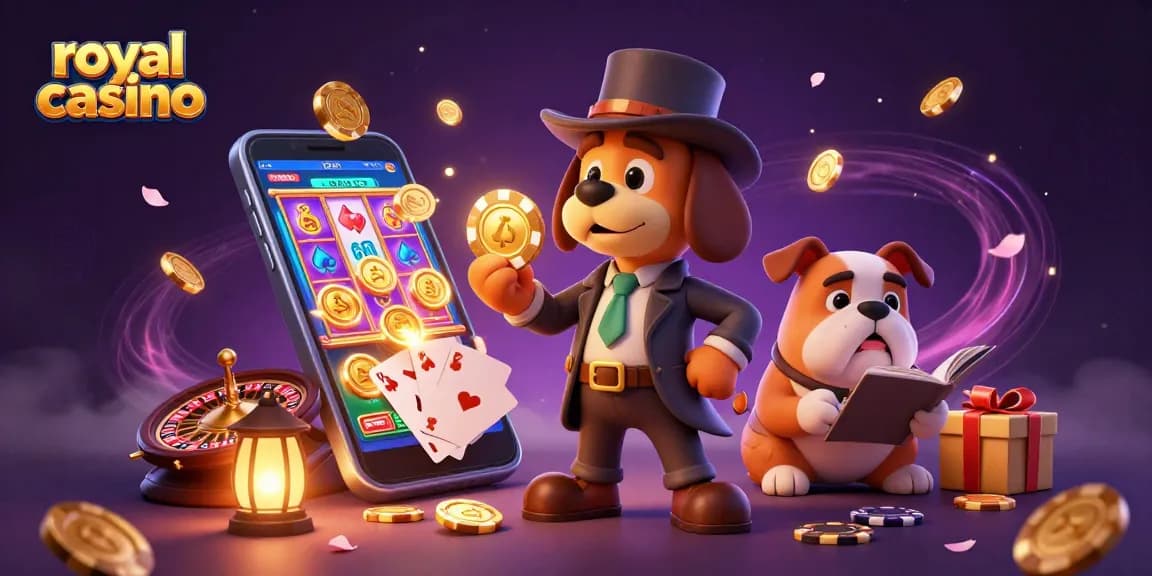 Experience royal casino thrills with a detective exploring poker chips and dynamic gaming elements.