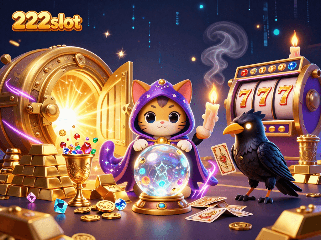 Mainkan slot online di 222slot dengan suasana magis yang dipenuhi kekayaan dan simbol keberuntungan.