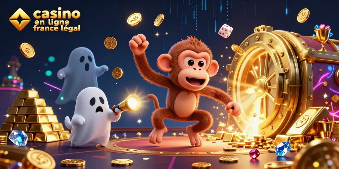 Actions captivantes au casino en ligne France légal avec un poltergeist singe et des trésors brillants.