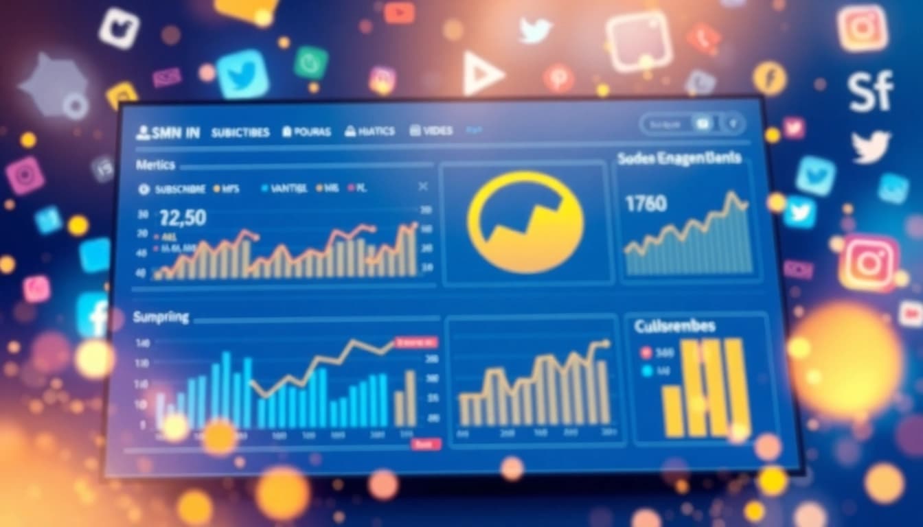 Showcase of a vibrant youtube smm panel interface highlighting key analytics and engagement metrics.