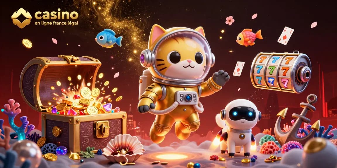 Plongez dans l'univers du casino en ligne légal en France avec ce chat astronaute 3D !