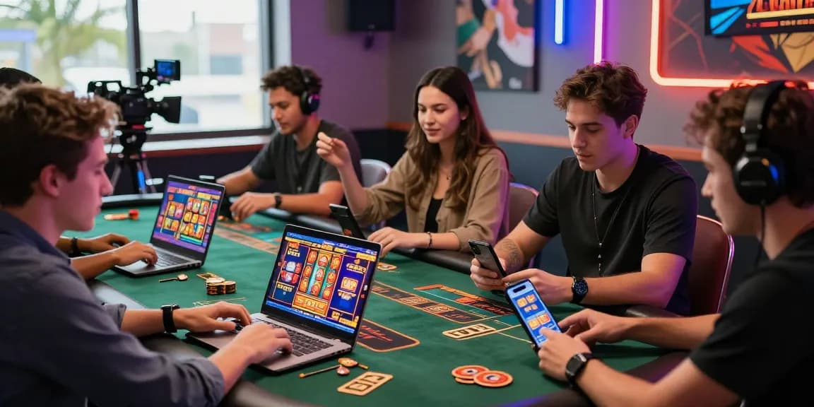 Players enjoying the best credit card casinos for UK players at a lively online casino.