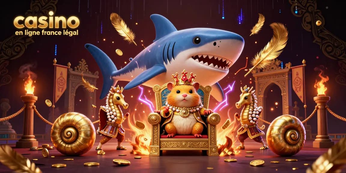 Profitez du casino en ligne légal en France avec le roi hamster et ses gardes des mers en une scène dynamique.