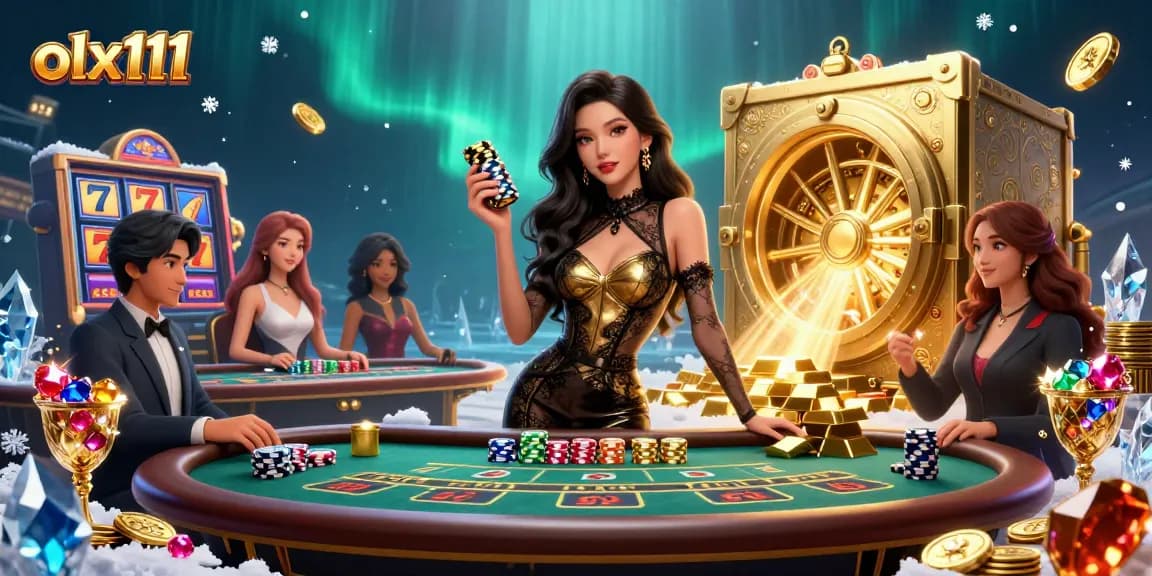 Bet big at the VIP baccarat table in this scene from olx111, surrounded by treasures and excitement.