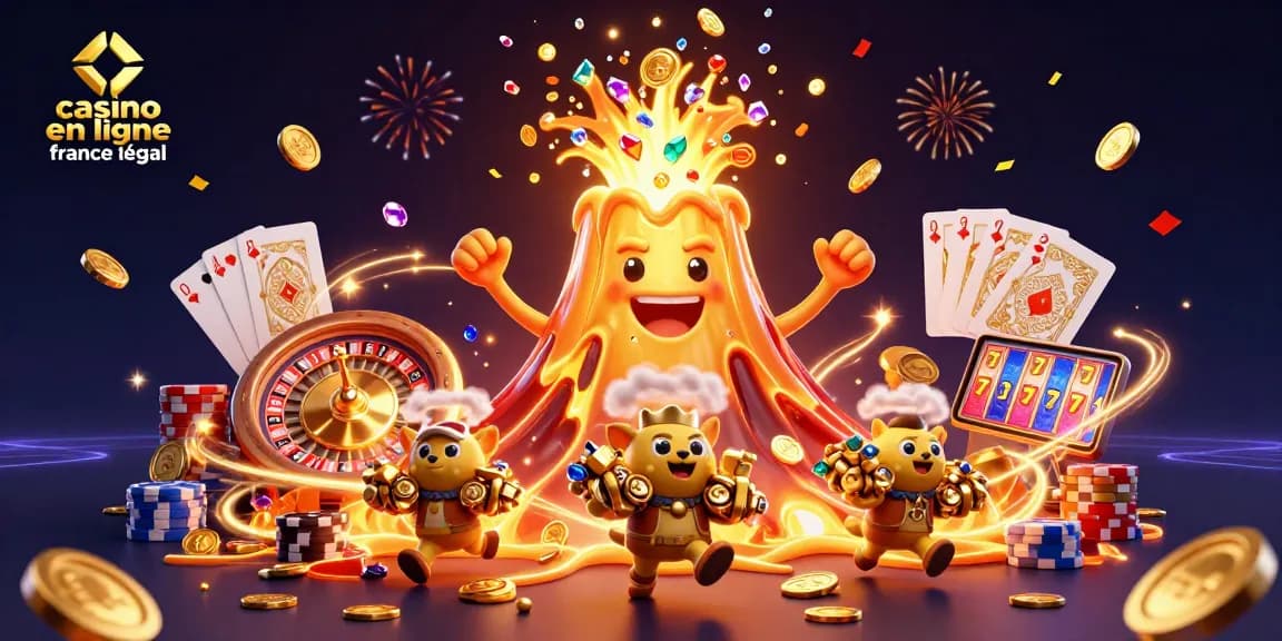 Visualisez le monde des jeux avec casino en ligne France légal, une scène dynamique de trésors et de jeux captivants.