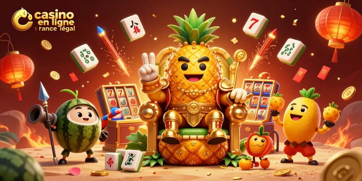 Jouez à des jeux de hasard captivants sur le casino en ligne France légal avec des personnages et des éléments festifs.