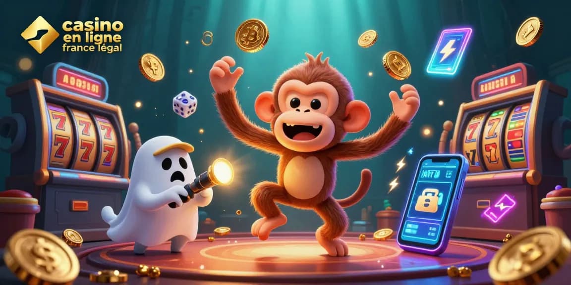 Faites l'expérience des éléments de jeu de casino en ligne France légal avec un singe poltergeist et un chiot aventurier.