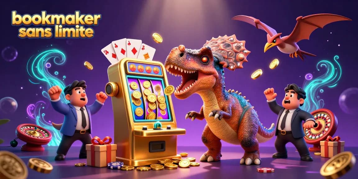 Jouer sur un bookmaker sans limite pour gagner des jackpots avec des dinosaures au casino