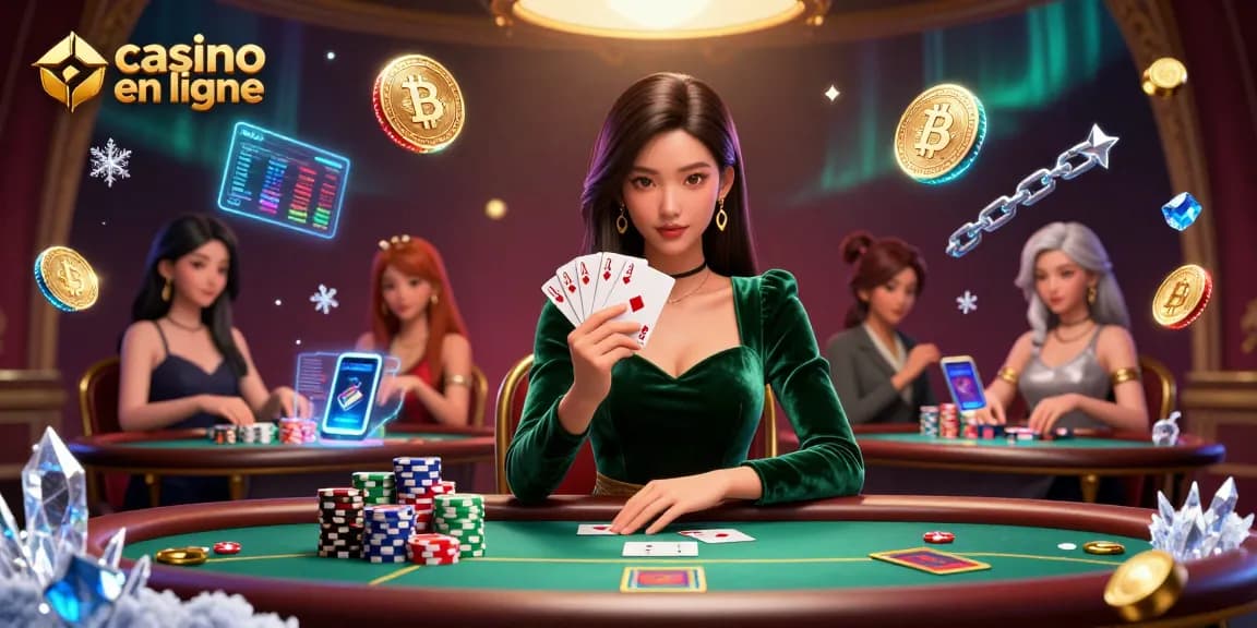 Plongez dans le monde palpitant du casino en ligne avec cette scène vibrante de poker mettant en vedette un joueur expérimenté.