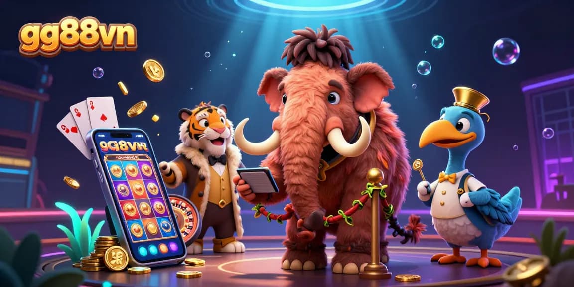 Experience the excitement of gg88vn with vibrant 3D characters bringing a casino atmosphere to life.