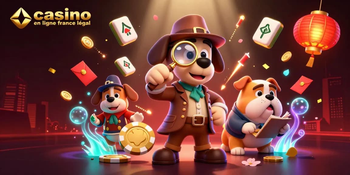 Visualisez des détectives de jeux de casino en ligne France légal cherchant des indices de trésor.