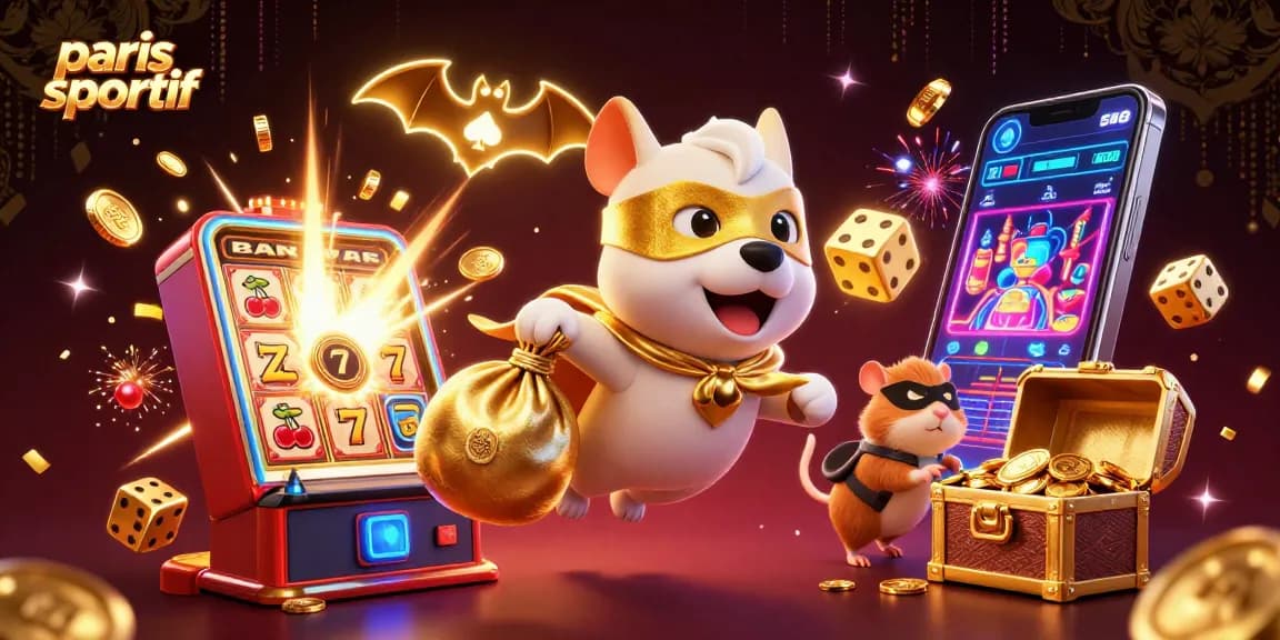 Pariez sur le pari sportif avec ce super chien et son hamster, gagnant des pièces d'or.