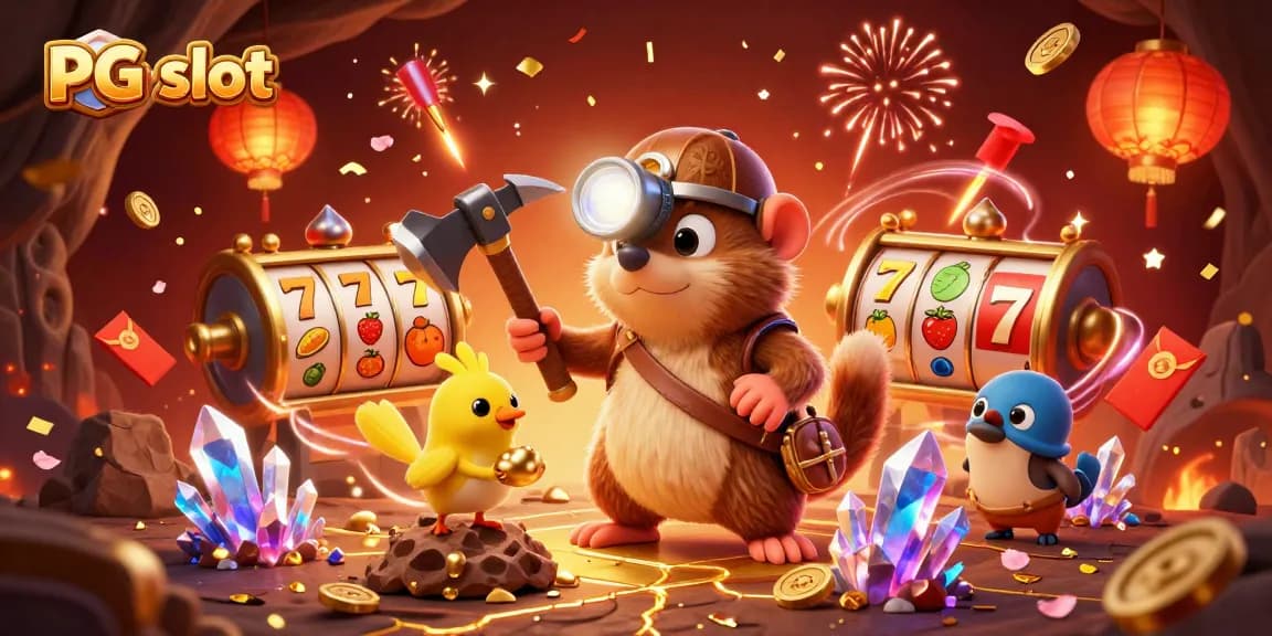 Experience the thrill of PG slot gaming with vibrant 3D characters celebrating big wins!
