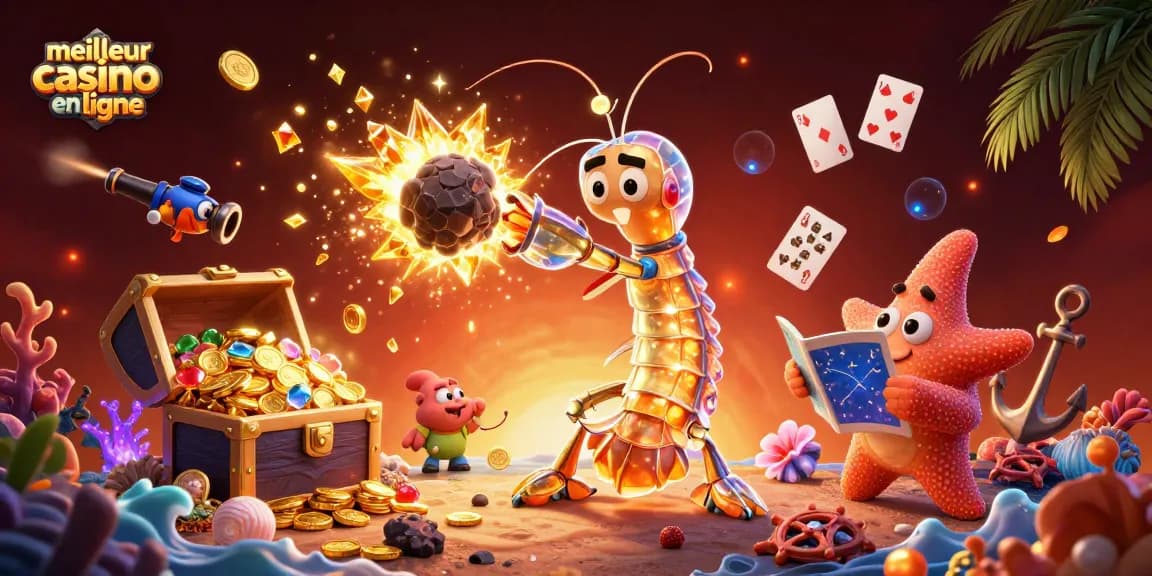 Jouez au meilleur casino en ligne avec des personnages d'animation dans un paysage sous-marin
