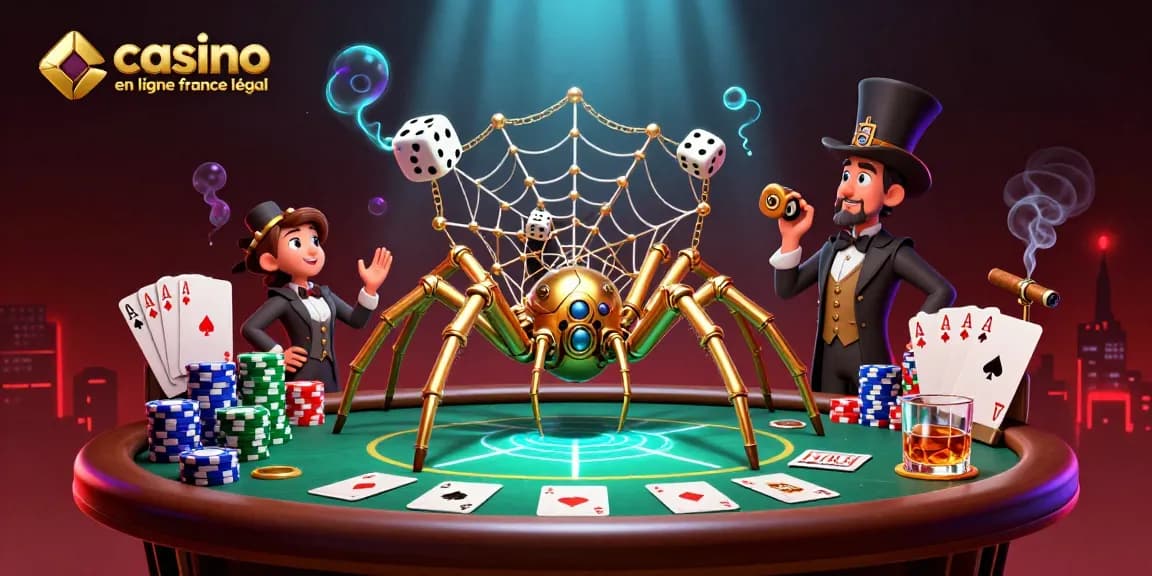 Casinos en ligne France légal : Trouvez votre chance sur une toile d'araignée dorée captivante.