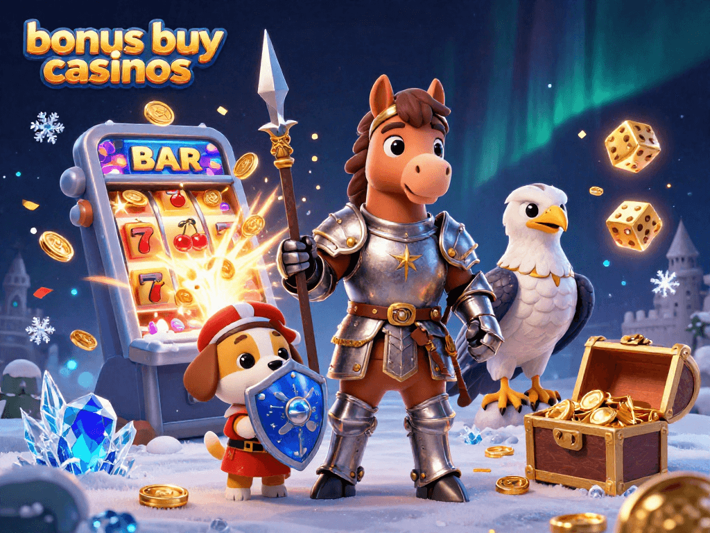 Win big at bonus buy casinos with exciting slot machines and colorful game action.
