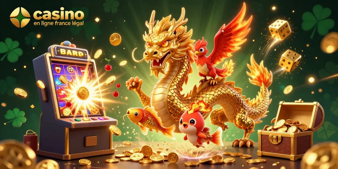 Profitez de l'expérience immersive d'un casino en ligne France légal avec un dragon et des jackpots éclatants.