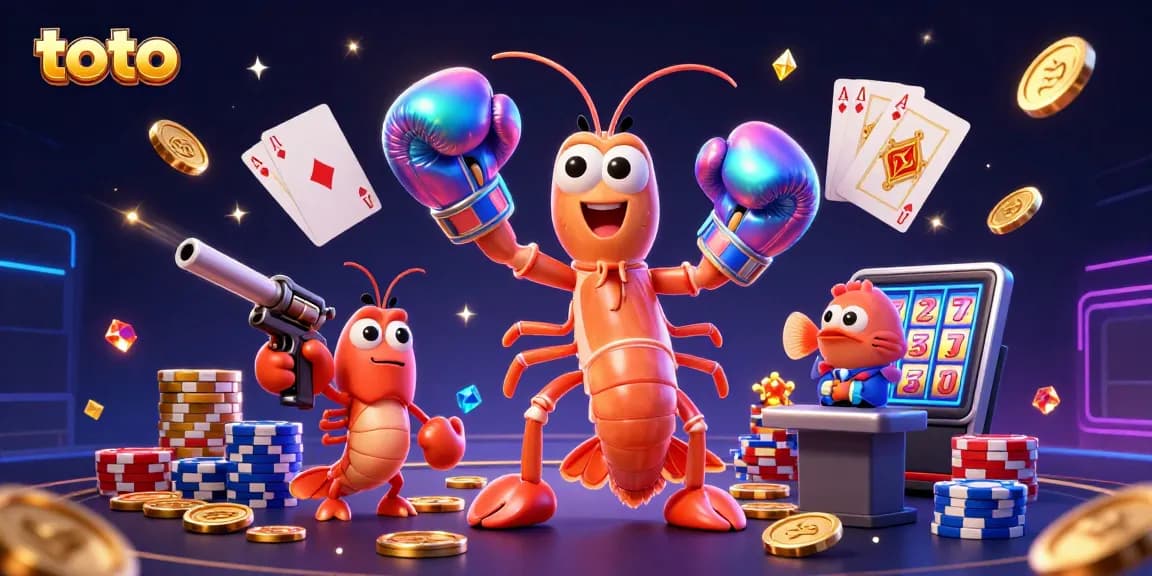 Engage with the thrilling world of toto gambling through vibrant characters and dynamic casino elements.