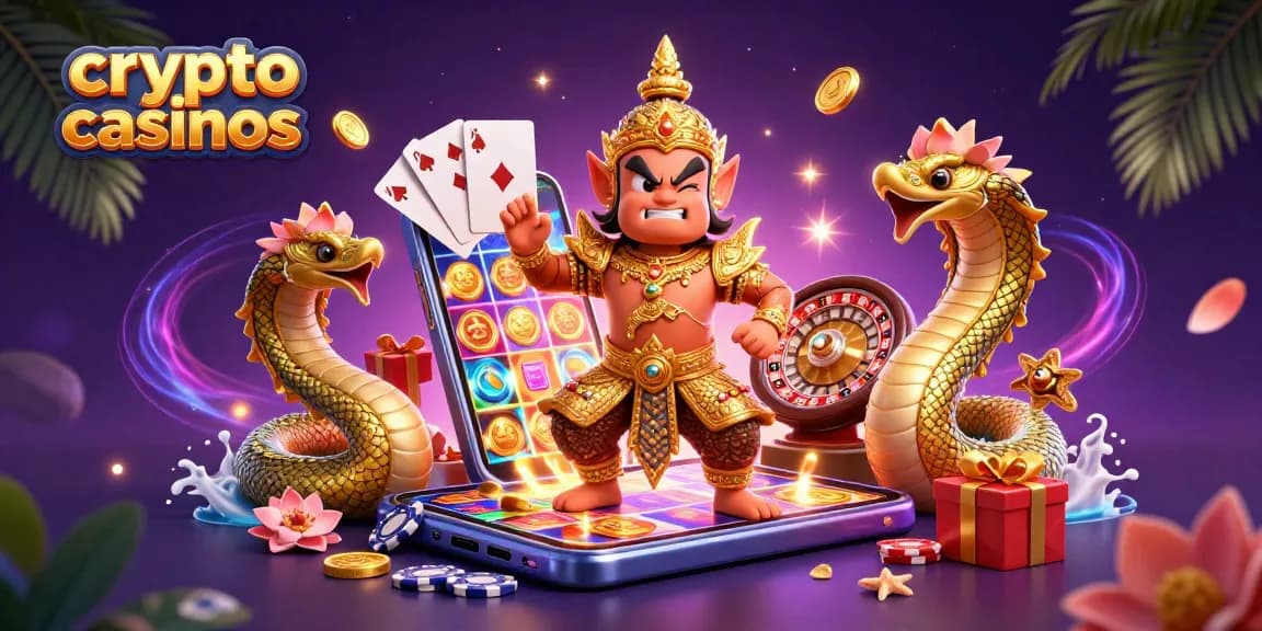 Jouez aux crypto casinos avec ce gardien du temple thaï, les serpents Naga et des éléments de jeux
