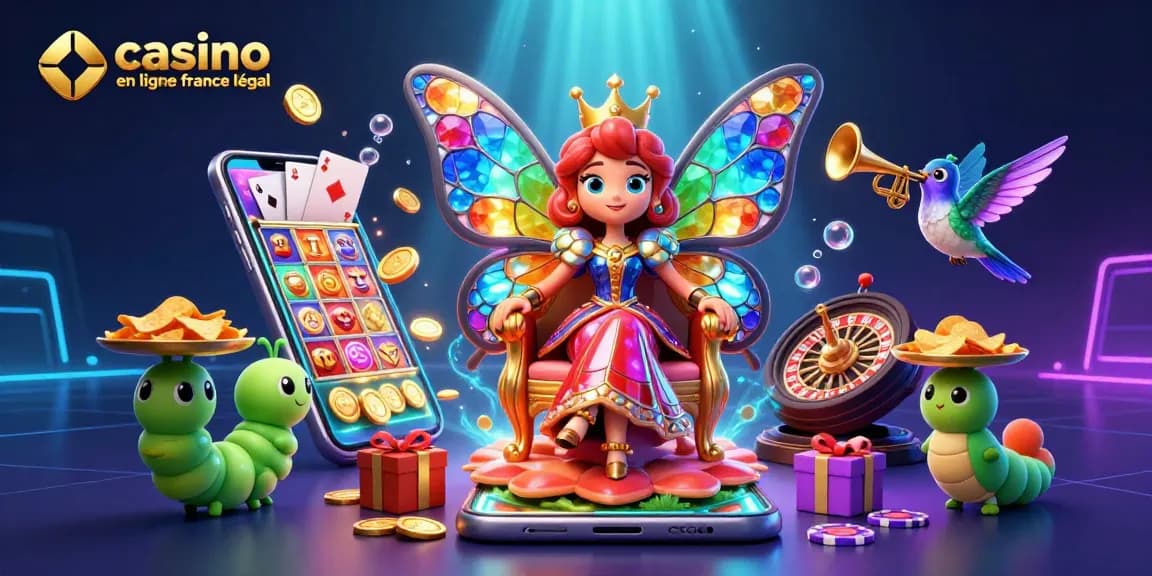 Profitez d'une illustration animée captivante sur le casino en ligne France légal, avec des jeux passionnants et des personnages charmants.