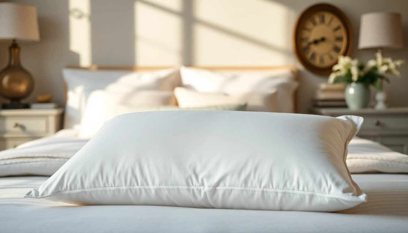 Reviewing Stearns and Foster pillows reviews in a cozy bedroom setting focused on comfort.
