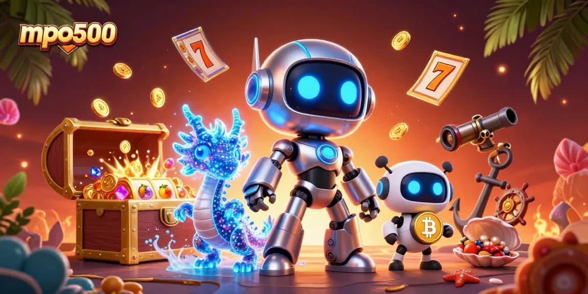 Experience winning thrills with mpo500 in a vibrant, action-packed 3D casino scene.