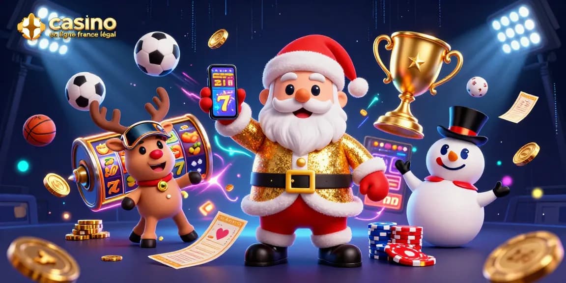 Gagnez gros au casino en ligne légal en France avec le Père Noël, le renne et le bonhomme de neige.