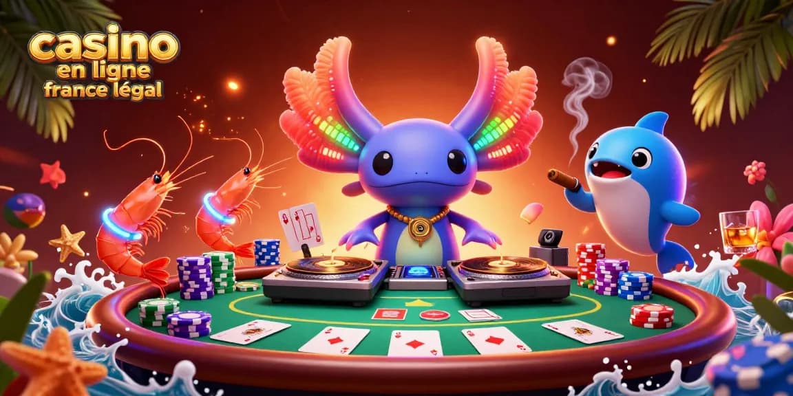 Les joueurs s'amusent dans un casino en ligne France légal avec une ambiance festive et colorée.