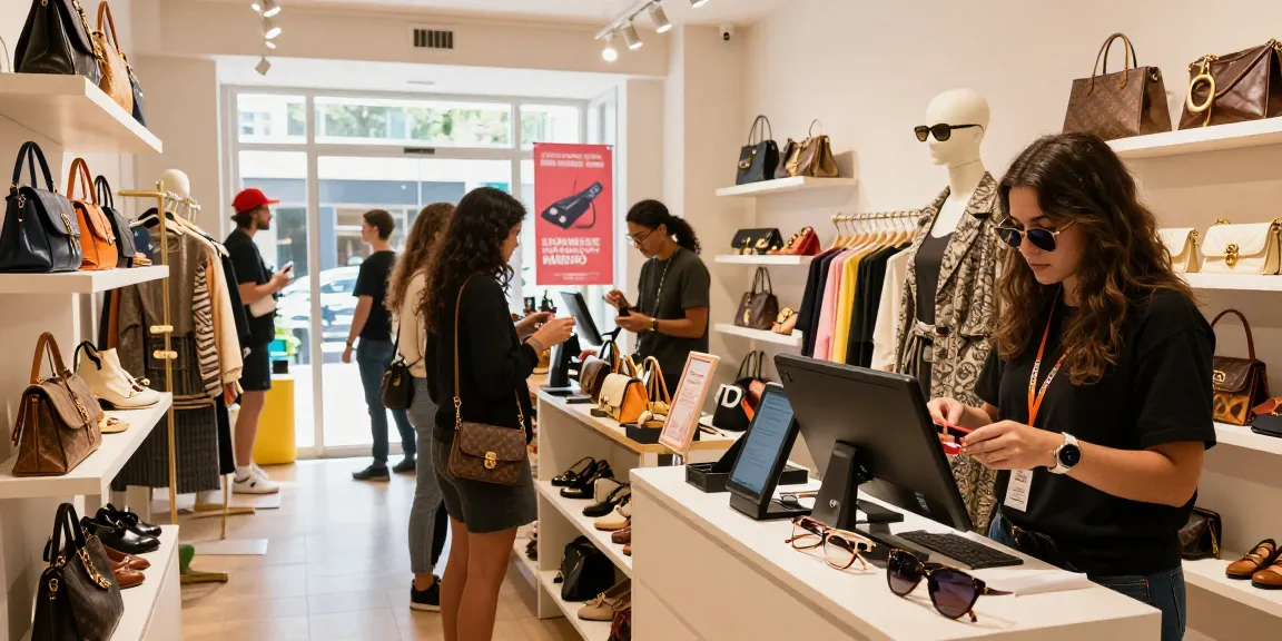 Shopping at a trendy 레플리카 사이트 boutique featuring designer replicas in an inviting atmosphere.