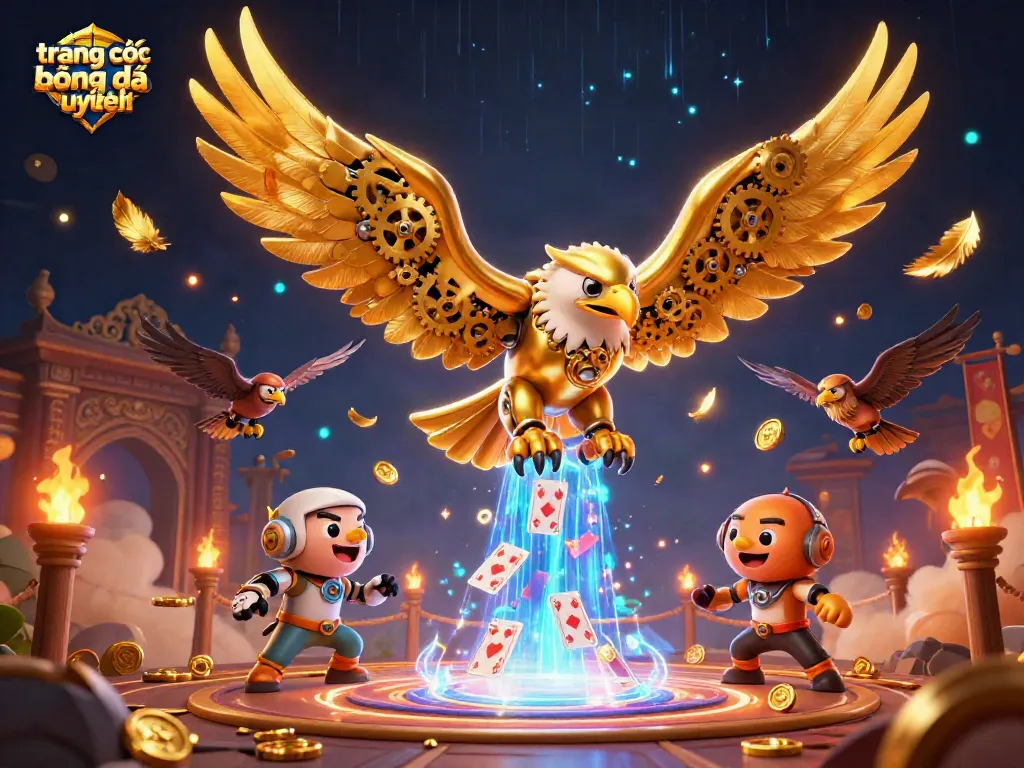 Trải nghiệm trang cá cược bóng đá uy tín với hình ảnh động vật và thẻ bài hologram nổi bật.
