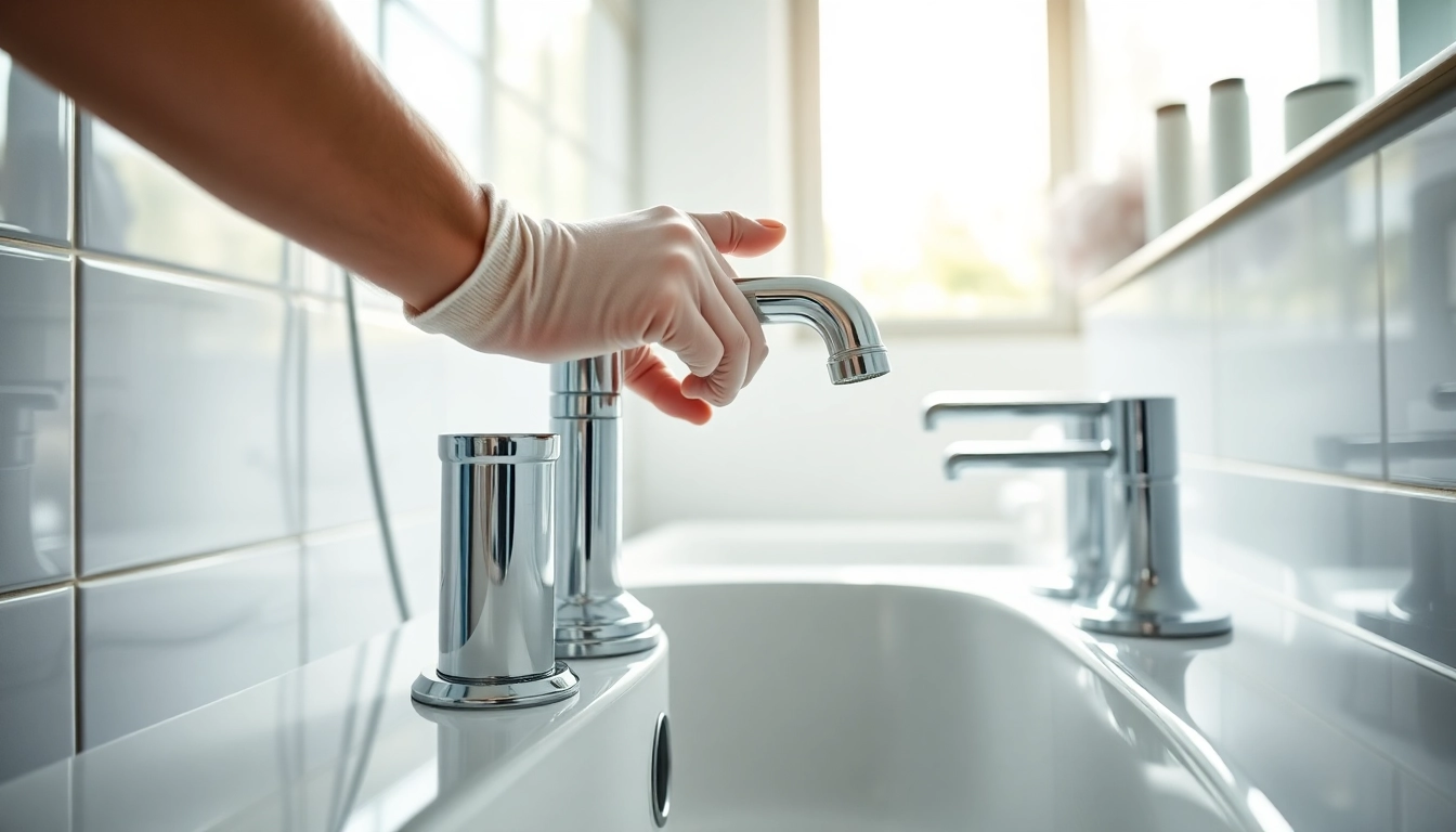 Installation eines modernen Sanitärsystems durch sonni sanitär GmbH im eleganten Badezimmer.