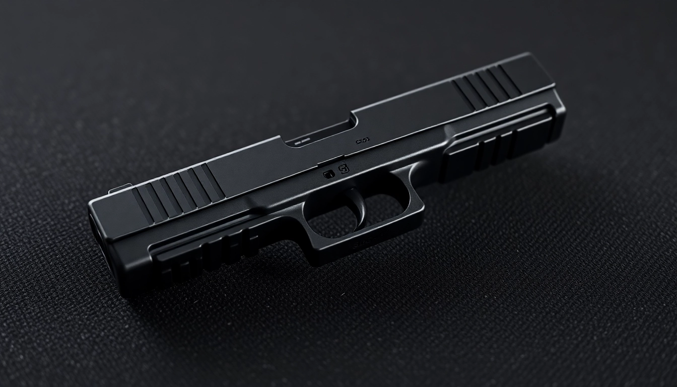 Buy Glock 19 MOS slide, showing precision design and features in a professional setting.