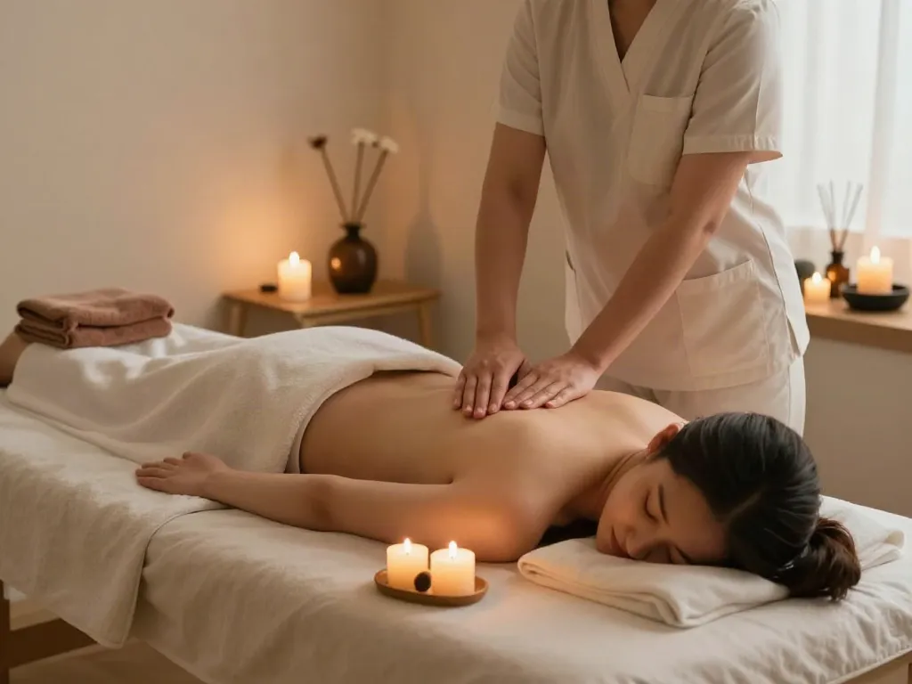 Experience the ultimate 가락동출장마사지 in a serene wellness studio with soft lighting and calming scents.