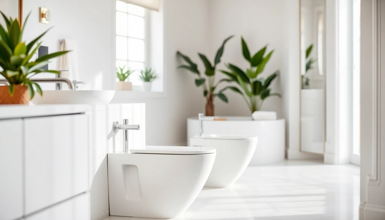 Il bidet elegante in un bagno moderno con design minimalista e luce naturale.