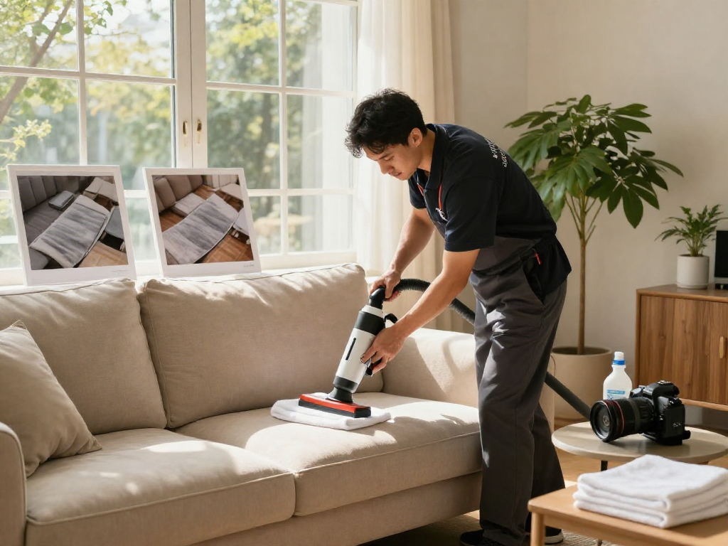Pranie tapicerki przez specjalistów z panda-cleaner.pl w przytulnym wnętrzu