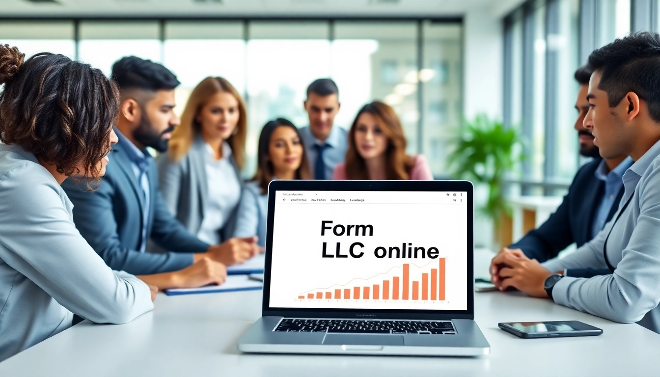 Advancing business setup with team collaboration to form LLC online.