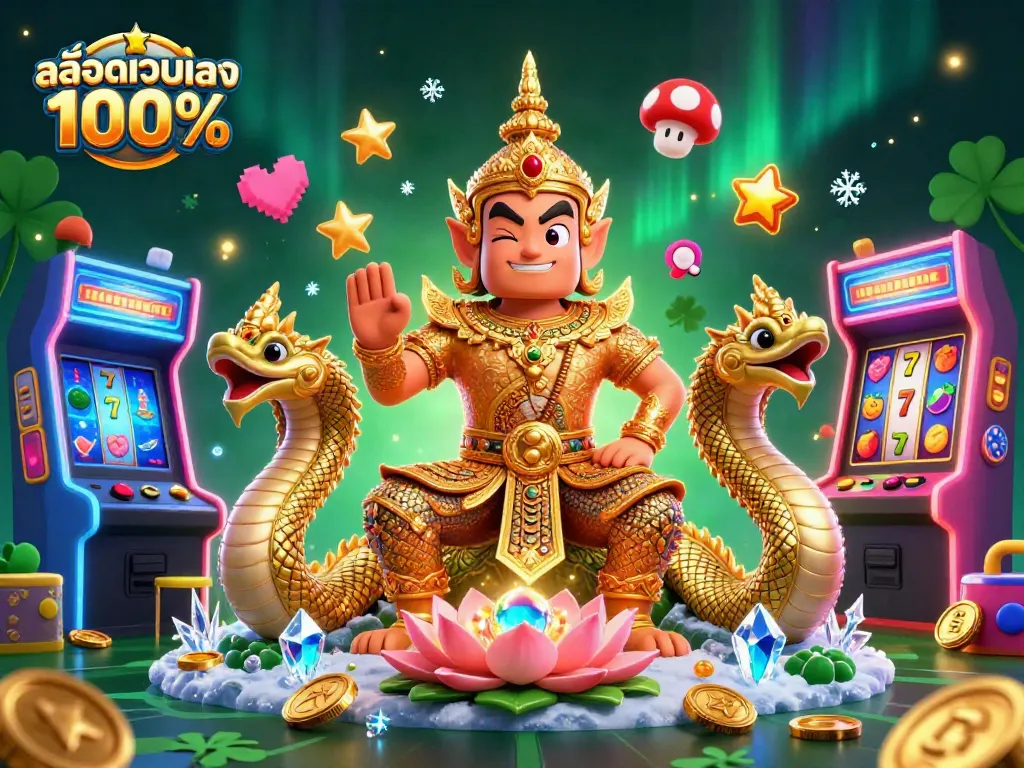 หมุนสล็อตเว็บตรง100% กับผู้พิทักษ์วัดไทยและงูนาโดยมีสัญลักษณ์แห่งโชคและความสนุก