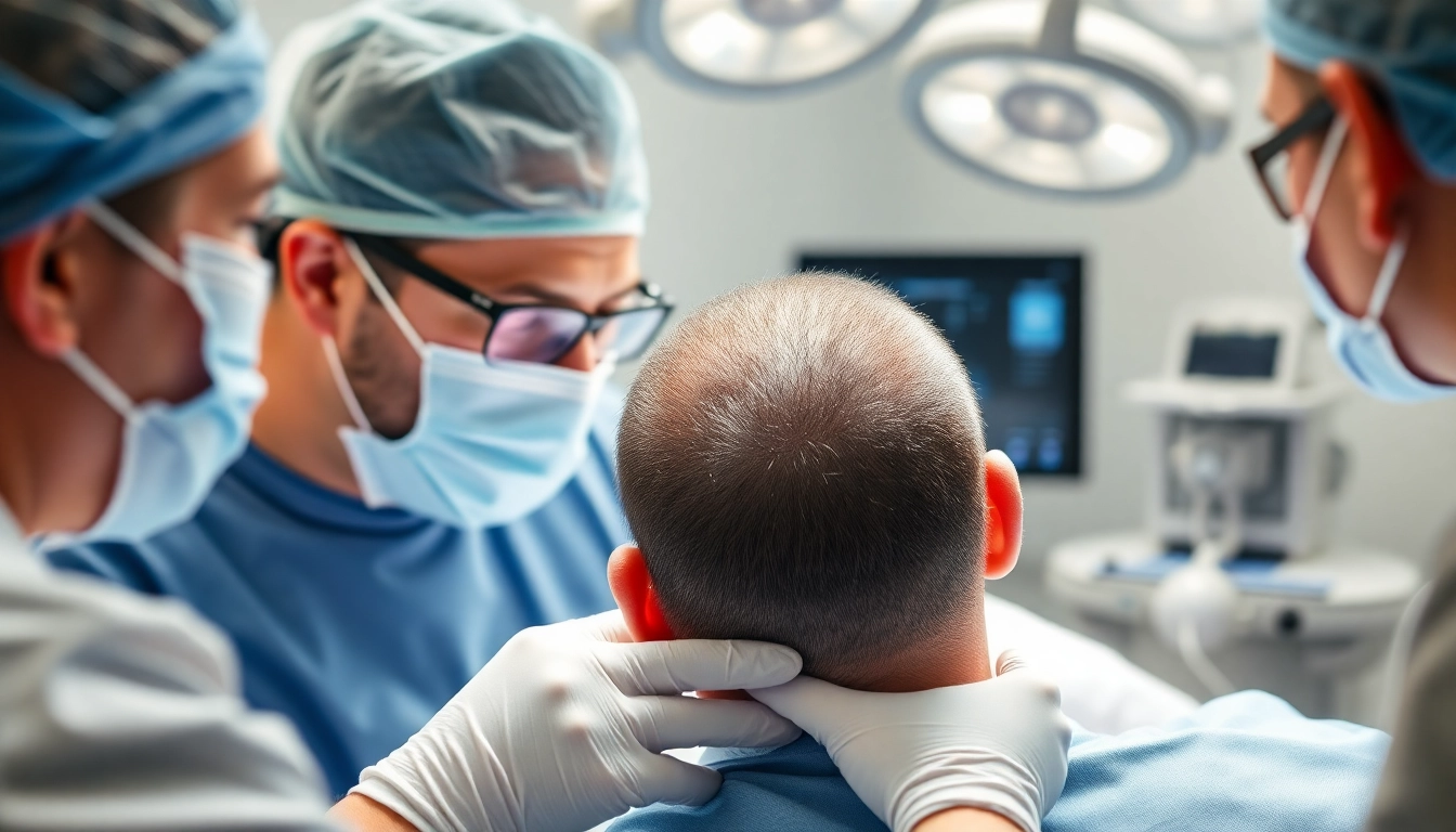Witness a hair transplant istanbul procedure highlighting advanced techniques and care in a modern clinic.