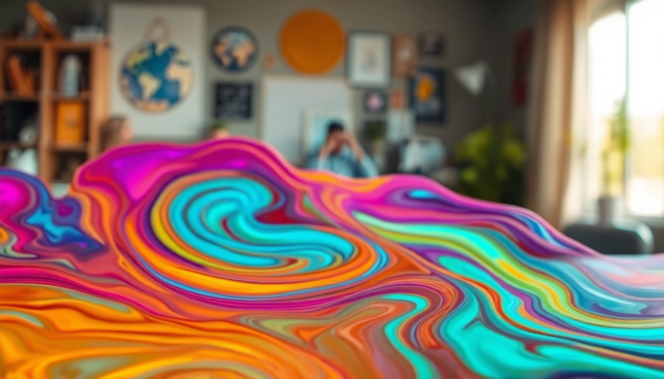 Enhance your creativity with the artistic appeal of Glow Blend colors swirling dynamically.