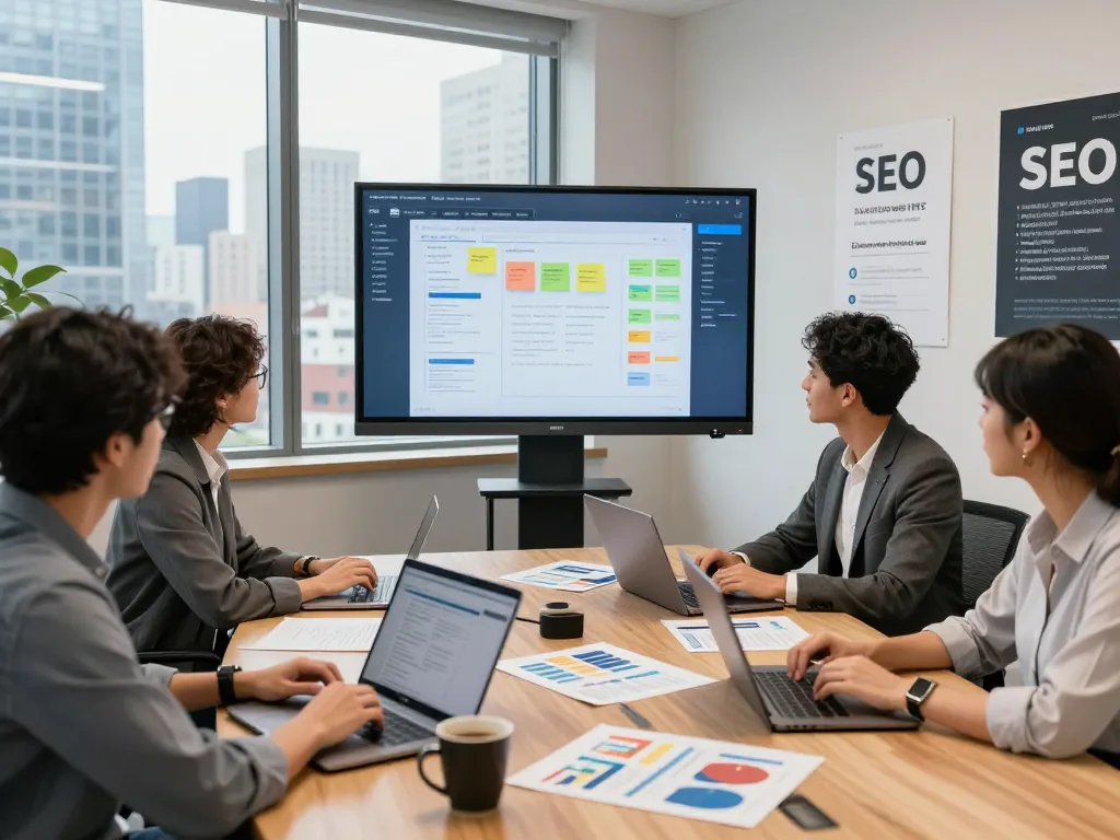 Team collaboration at the Best SEO Company NYC demonstrating innovative SEO strategies in a modern office.