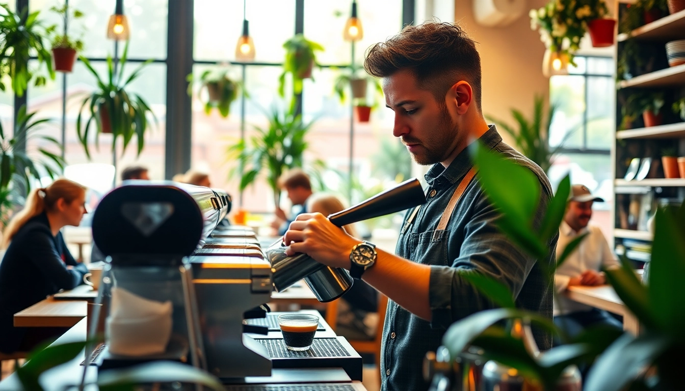 Visiting a coffeeshop espagne with customers enjoying delicacies and coffee.