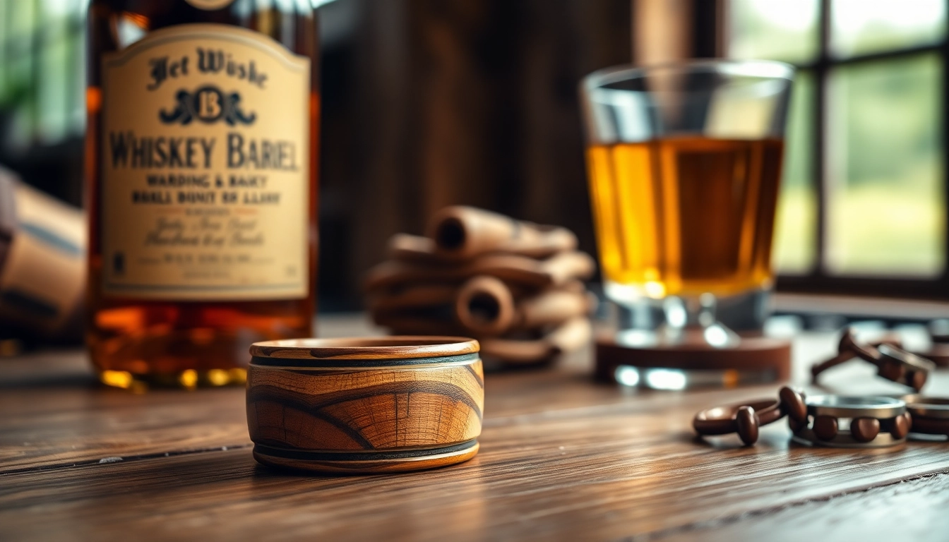 Handcrafted Whiskey Barrel Wedding Bands for Timeless Elegance