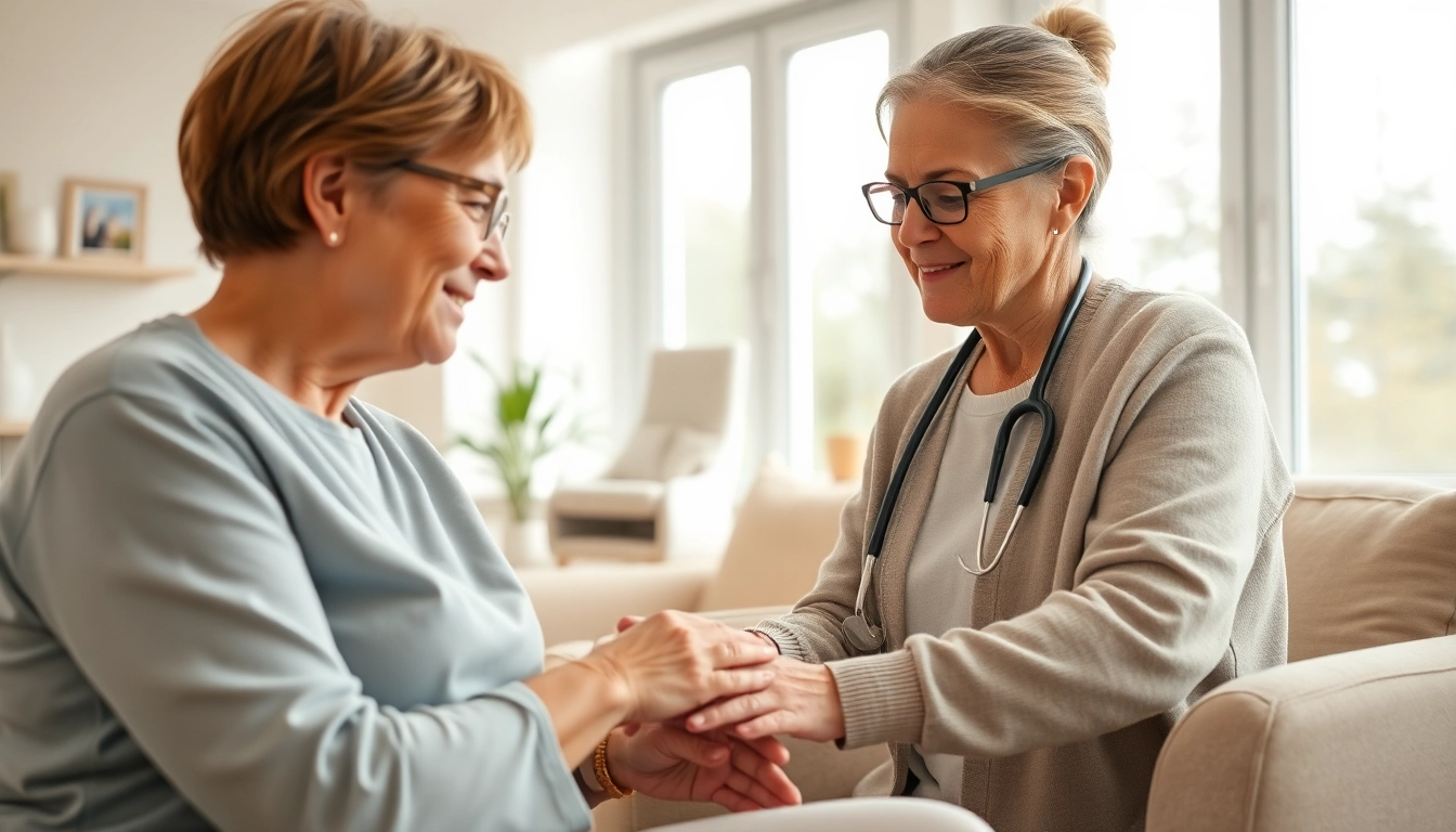 Engaging interaction between senior caregivers austin tx and elderly clients in a cozy home setting.