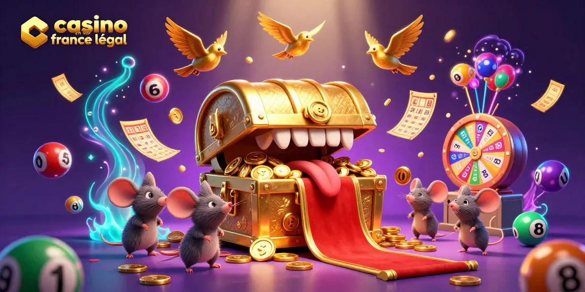 Visitez des riches opportunités avec le casino en ligne France légal, une scène de loterie animée captivante.