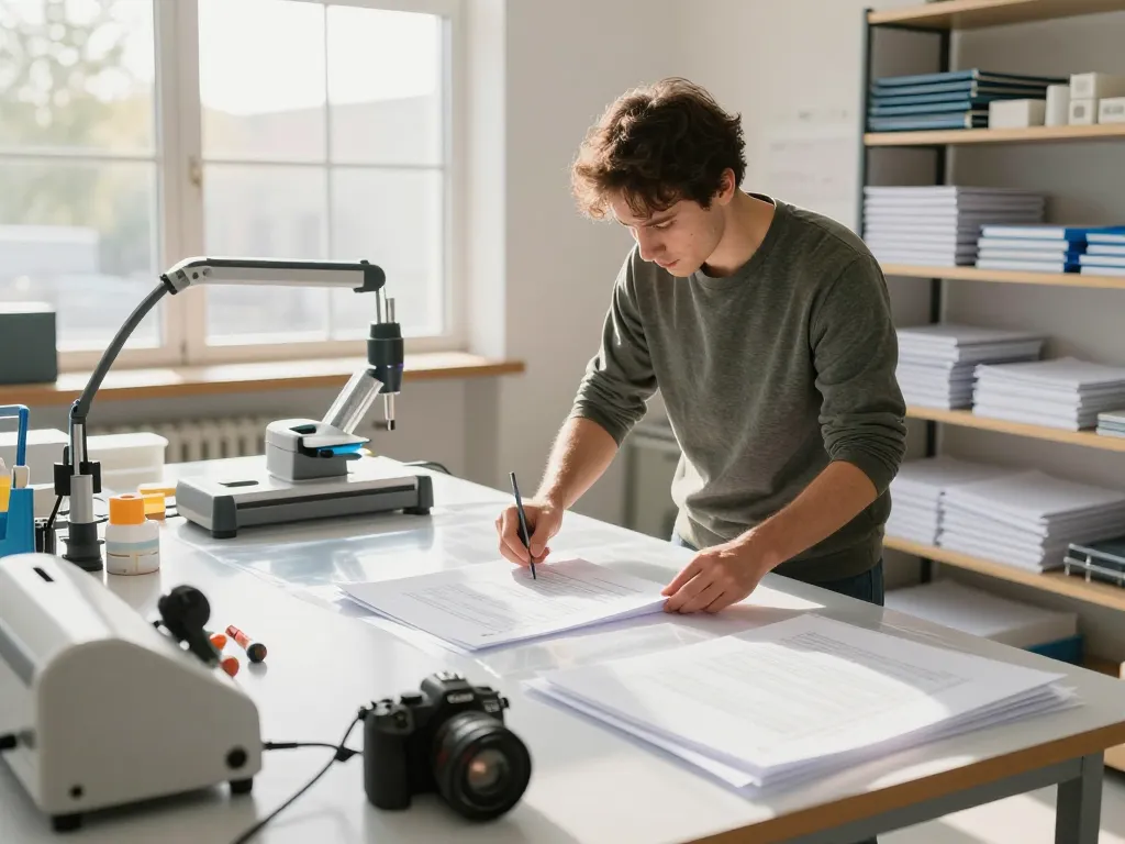 Bóc ép plastic with expert technician using non-force technology to preserve documents.