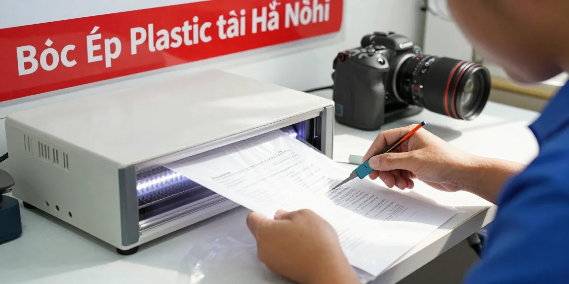 Dịch vụ bóc ép plastic tại Hà Nội, kỹ thuật viên hiệu quả lấy tài liệu ra khỏi plastic, môi trường làm việc chuyên nghiệp.