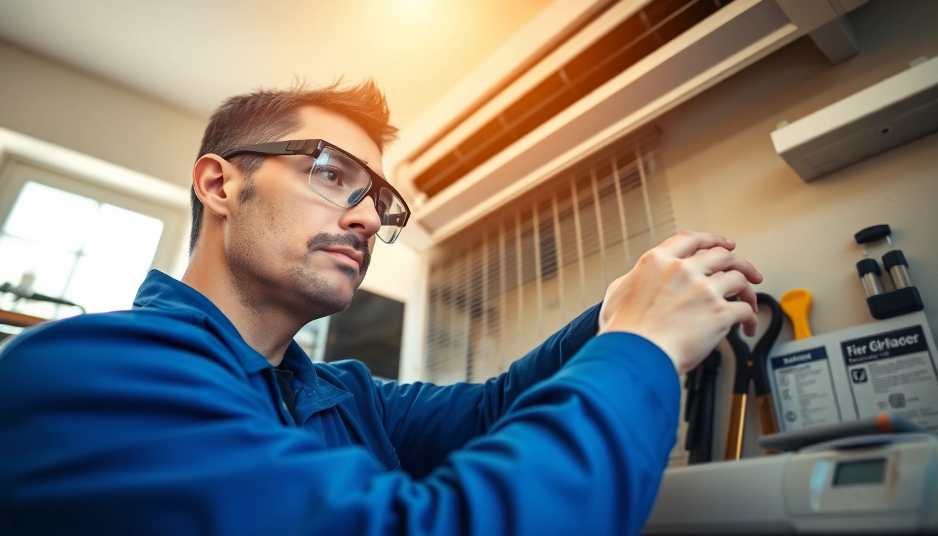 HVAC Repair Tampa by expert technician inspecting air conditioning unit for quality service.
