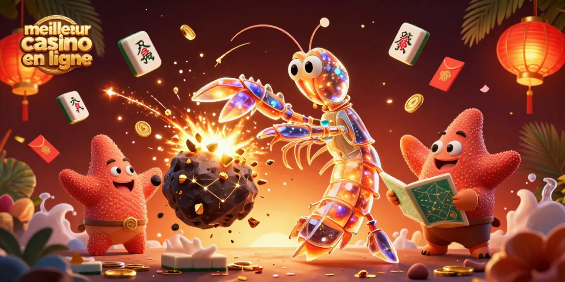 Illustration dynamique représentant le meilleur casino en ligne avec samouraï et pièces d'or.