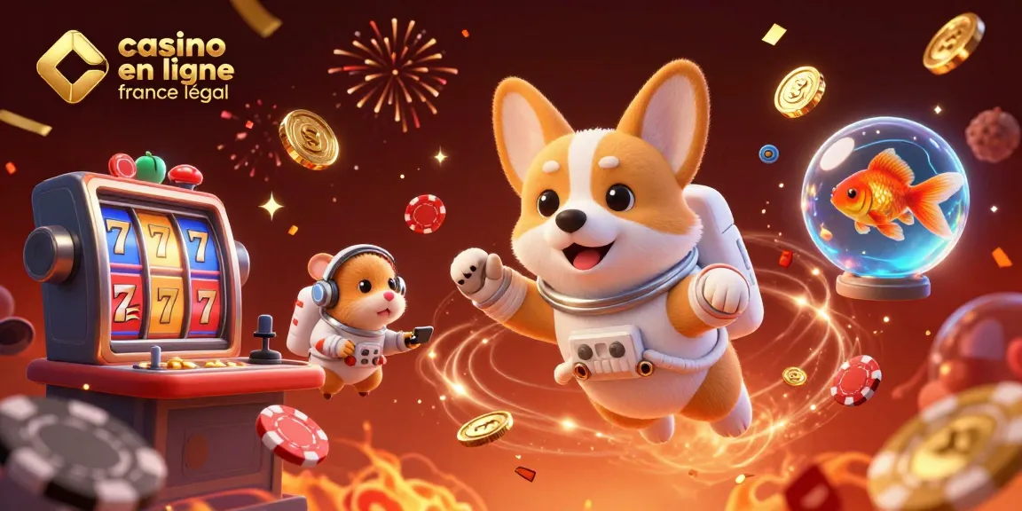 Jouez à des casinos en ligne France légal avec une illustration animée captivante en 3D.
